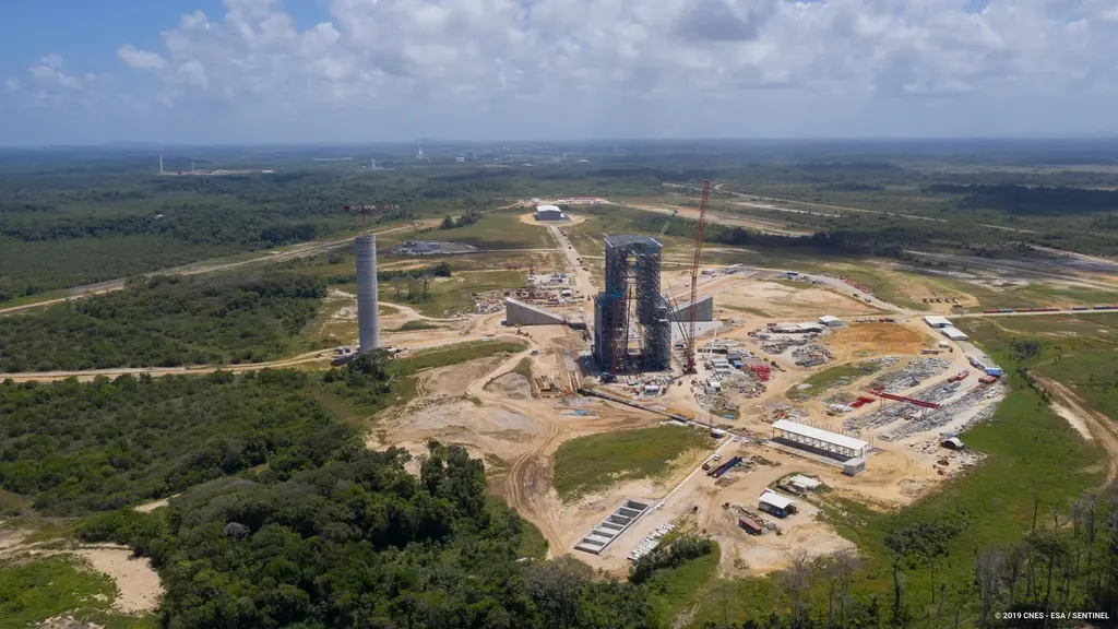 The Ariane 6 launch complex under construction