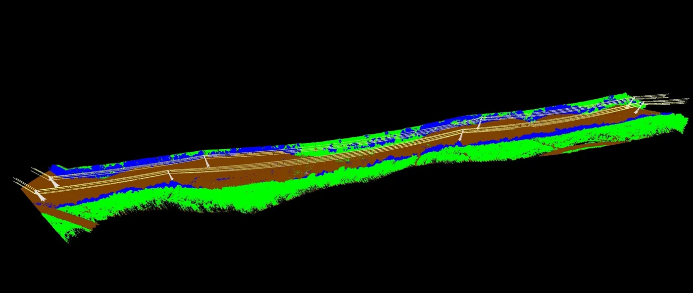 Corridors routiers RD5 et RD11 en LiDAR et photogrammétrie