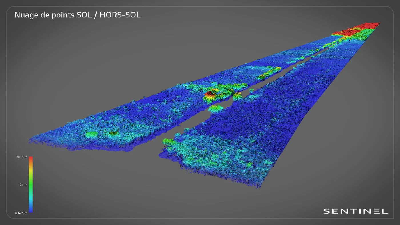 Canal Roy : 7,7 km de LiDAR depuis une pirogue, dans les marais de Kaw