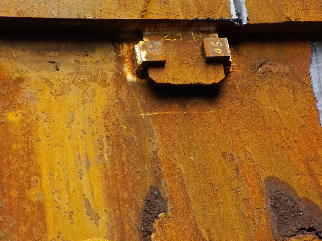 Corrosion on a steel structure