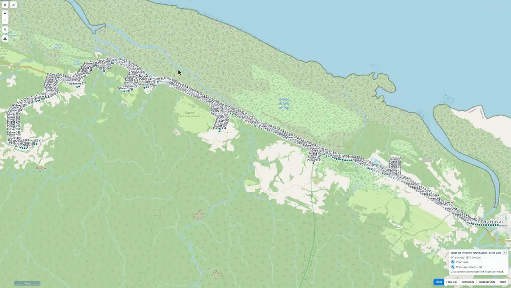 Inspection de 1 262 supports sur 128 km de lignes HTA