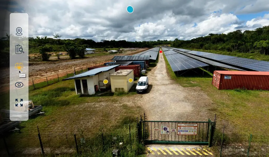 Coco Banane and Savane des Pères: two solar plants as virtual tours, 26 panoramas