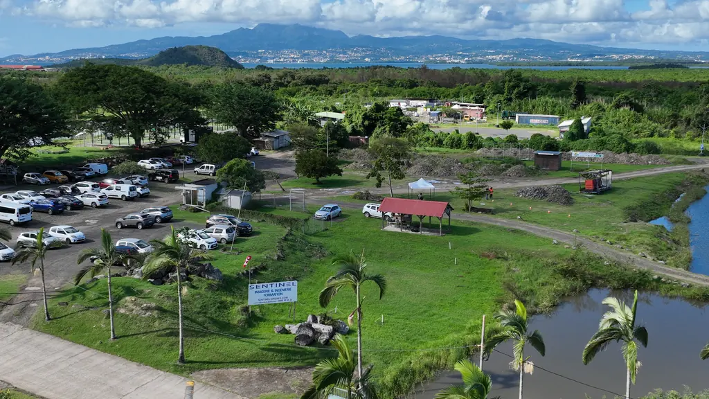 Aerial view of a site