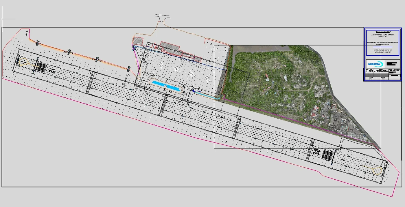 Grand-Case aerodrome: LiDAR and a 3 cm orthophoto beside an active runway