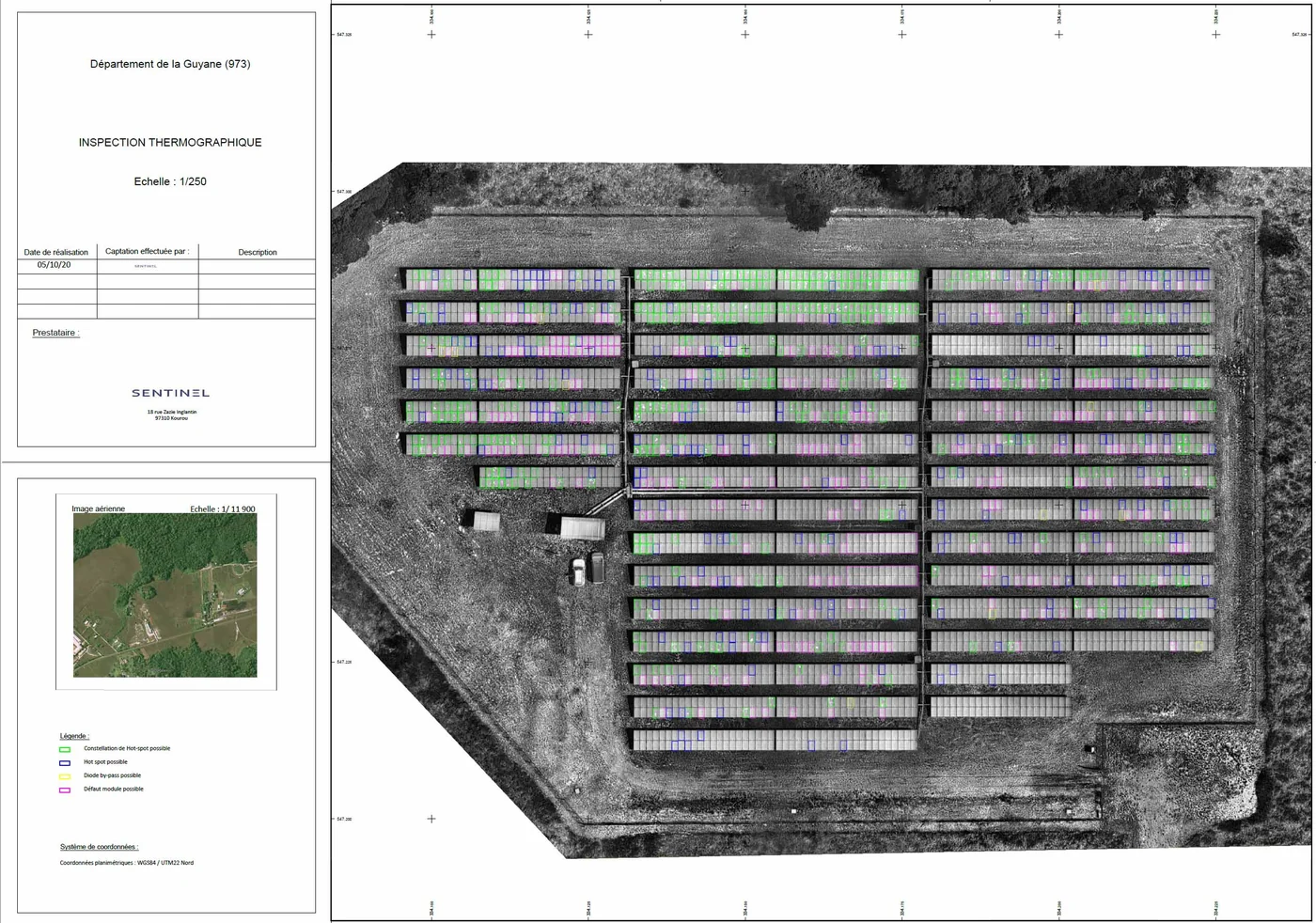 Defect layout drawing