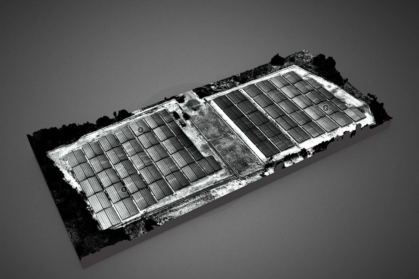 3D model of a photovoltaic roof